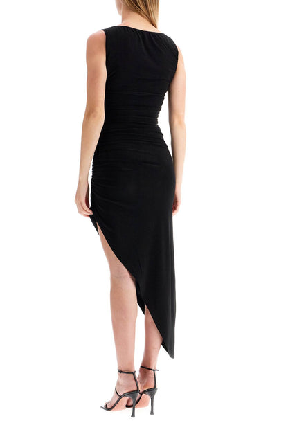 Asymmetric Tara Dress  - Black