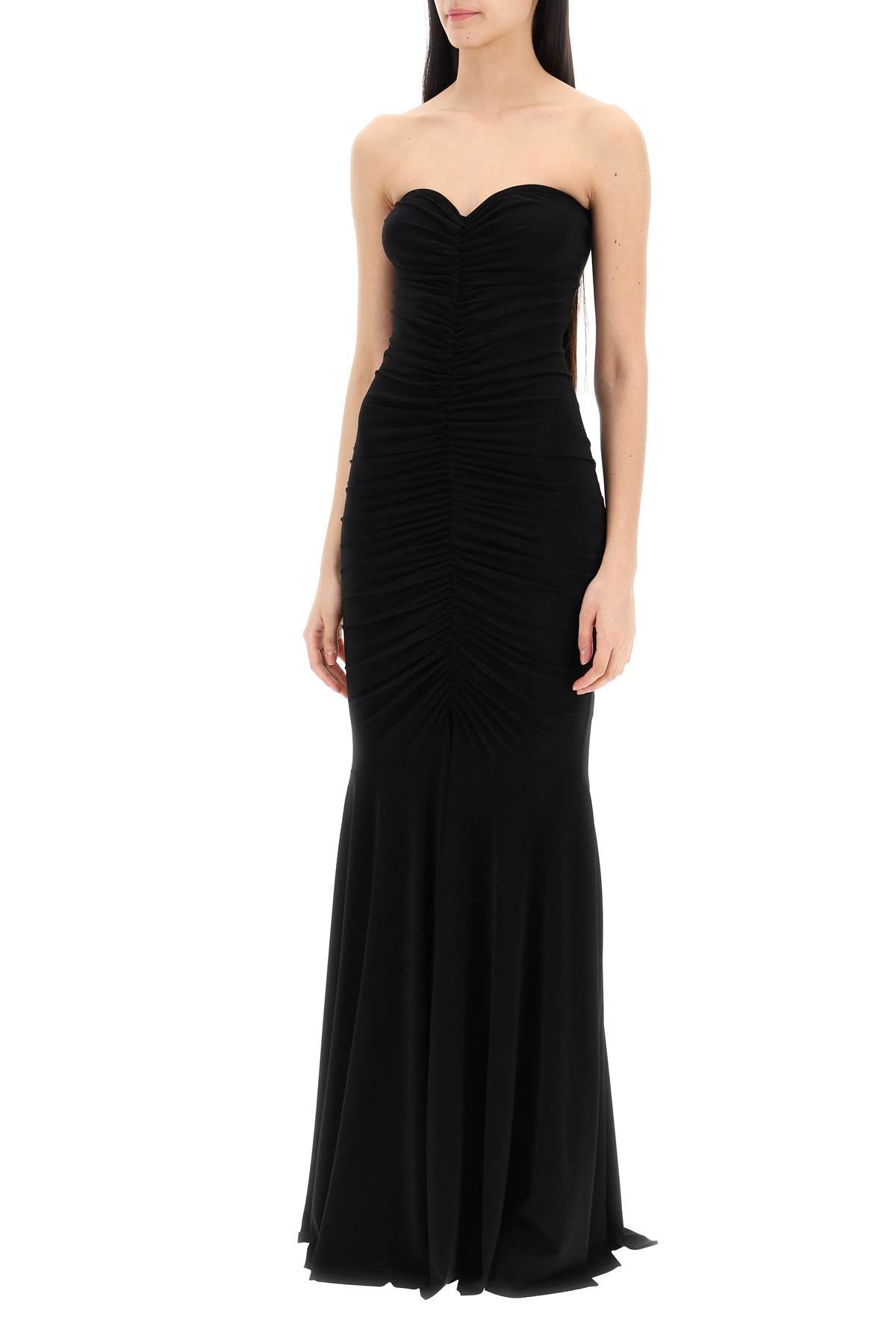 Strapless Mermaid-style Long Dress  - Black