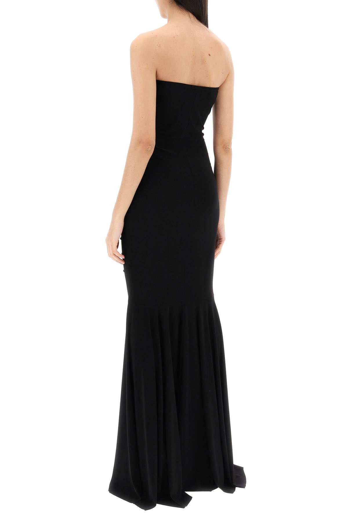 Strapless Mermaid-style Long Dress  - Black