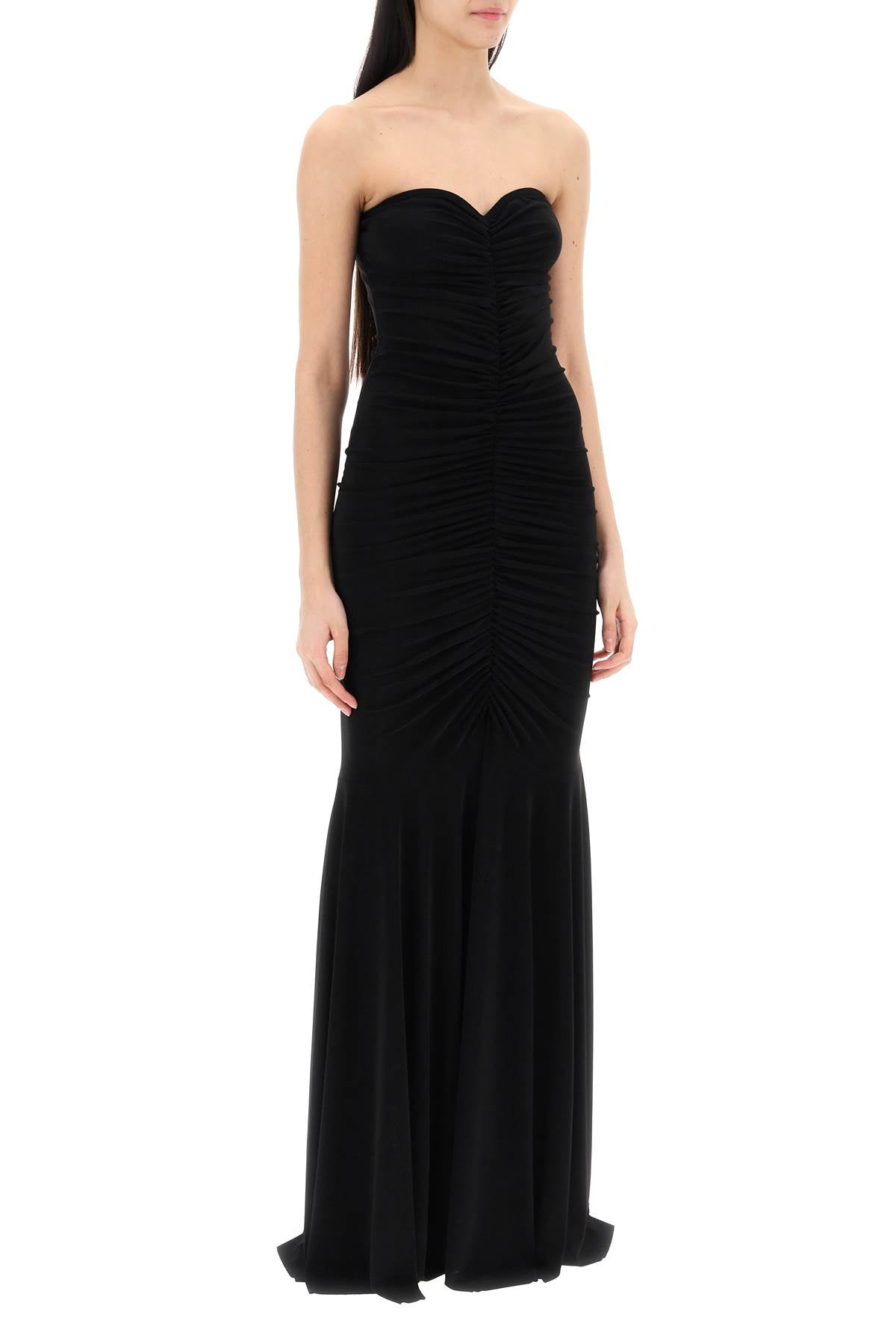 Strapless Mermaid-style Long Dress  - Black