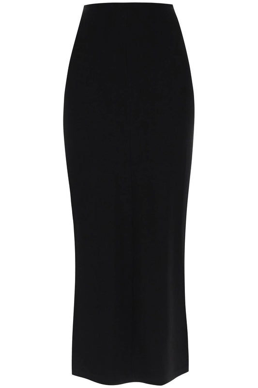 Long Skirt In Poly Lycra  - Black