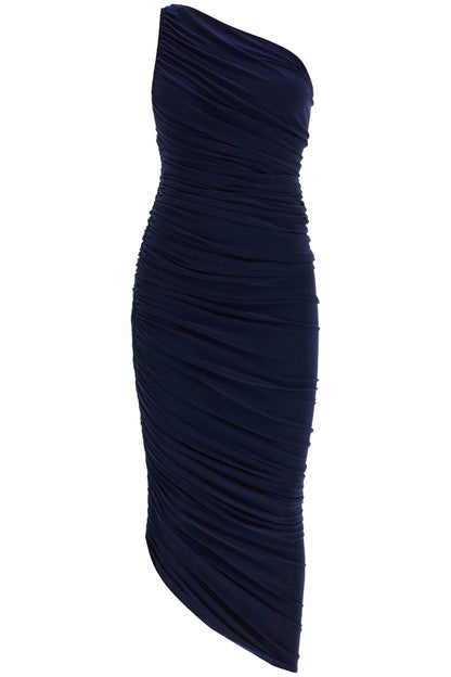 Asymmetric Diana Lycra Dress  - Blue