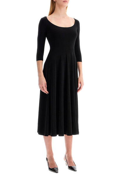 Reversible V-neck Dress  - Black