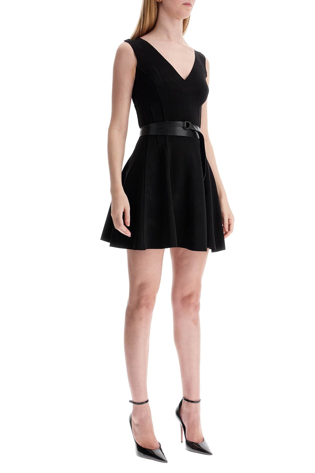 Grace Jersey Mini Dress For Women  - Black