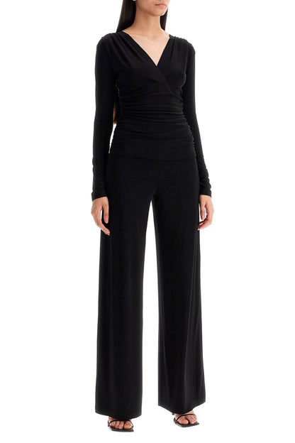 Jumpsuit With Ruch  - Black