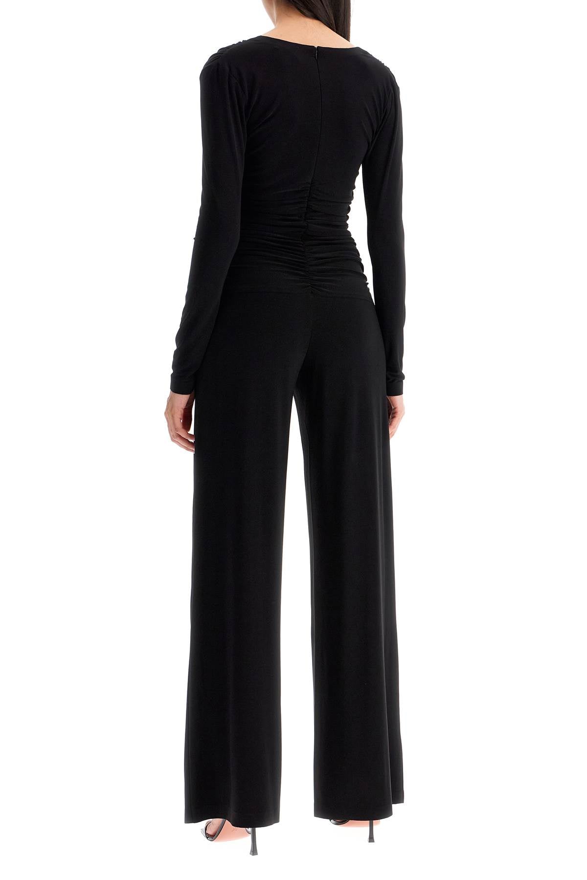 Jumpsuit With Ruch  - Black