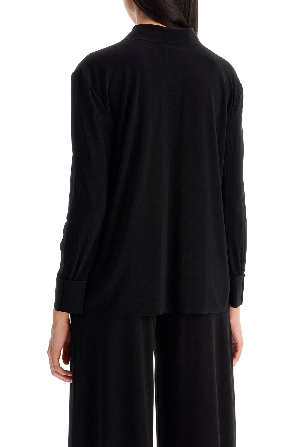 Nk Fluid Lycra Blouse For  - Black