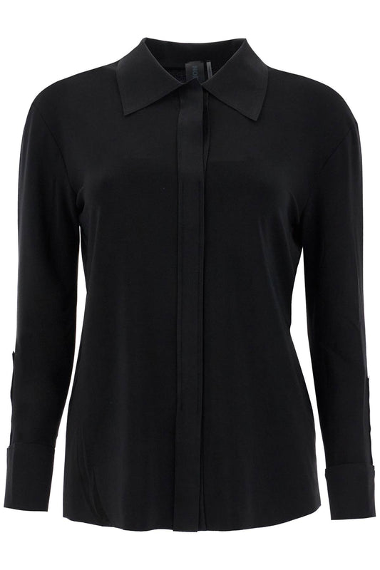 Nk Fluid Lycra Blouse For  - Black