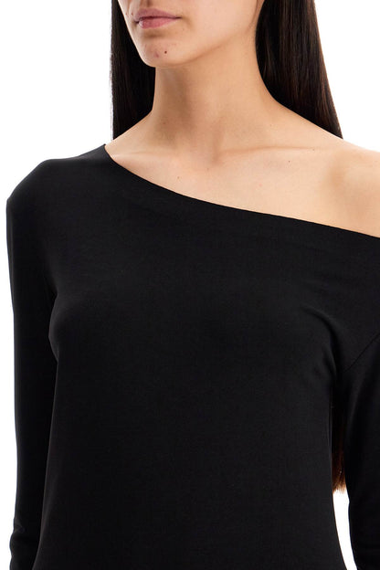 "off-shoulder Lycra  - Black