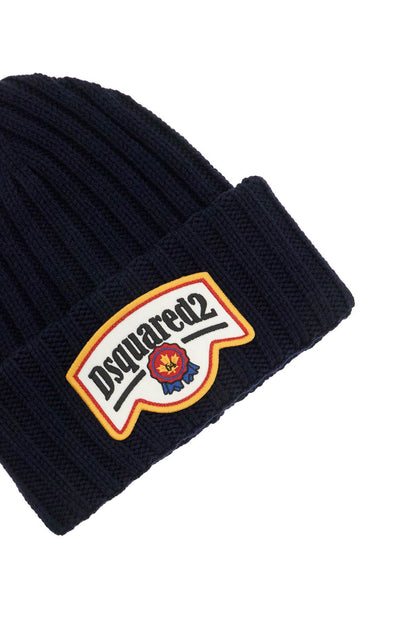 "beanie Hat With Patch Logo  - Blue