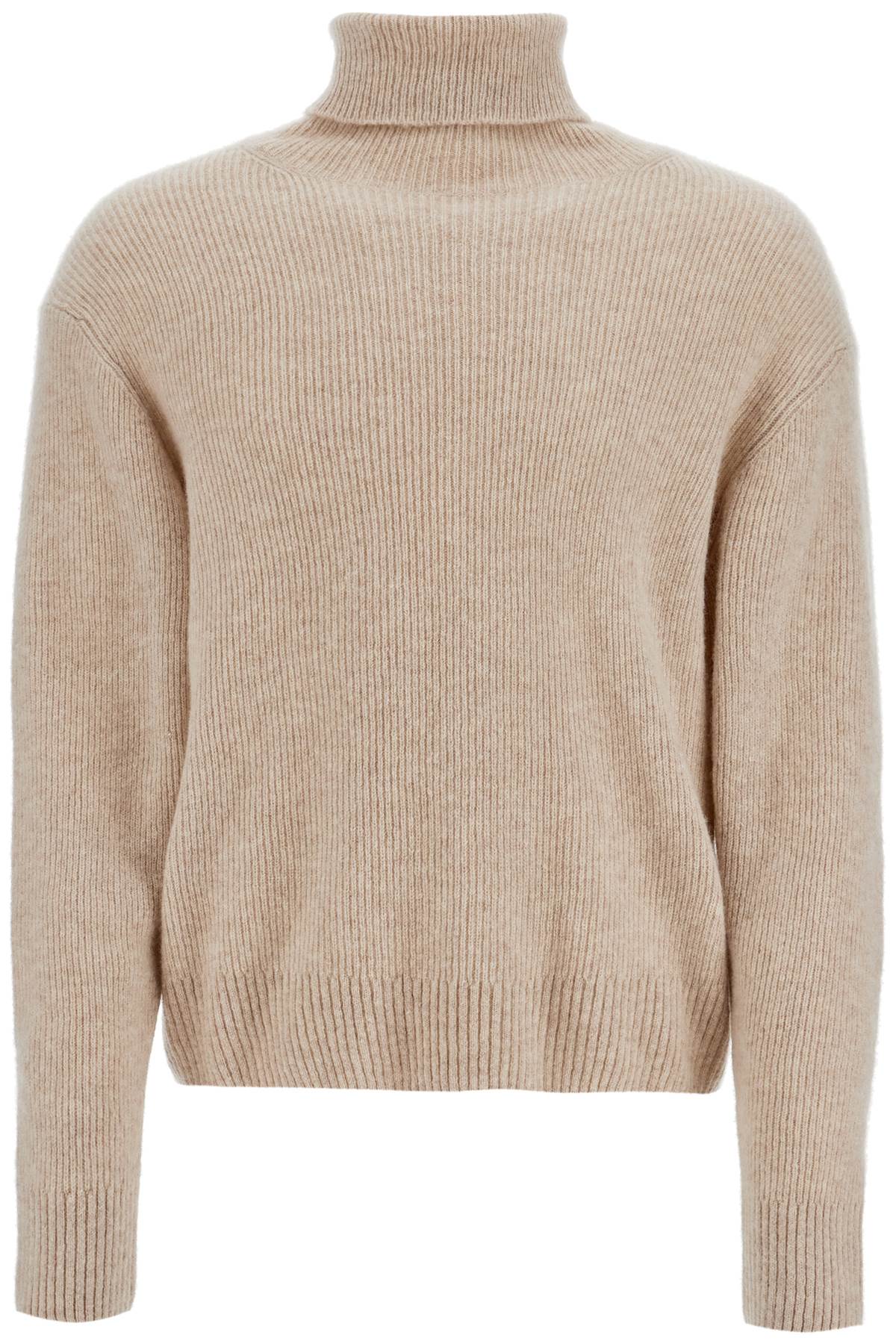 Cashmere And Silk Turtleneck Sweater  - Beige