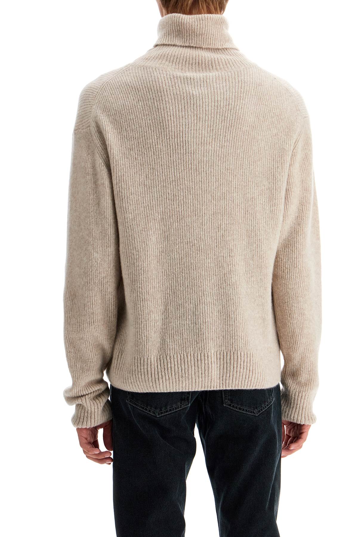 Cashmere And Silk Turtleneck Sweater  - Beige