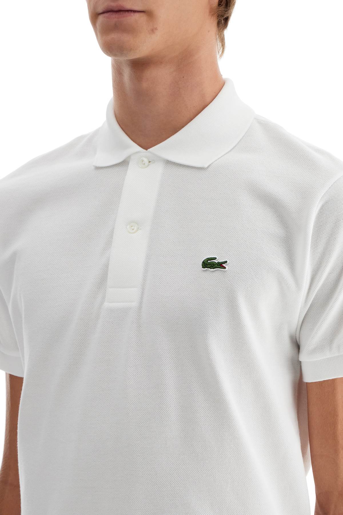 Cotton Piquet Polo  - White