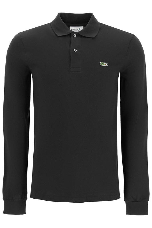 "classic Fit Long Sleeve Polo Shirt  - Black