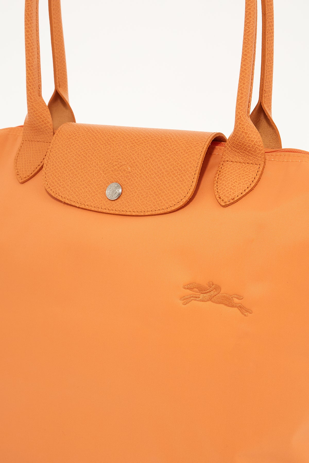 Le Pliage Green L Tote Bag  - Orange