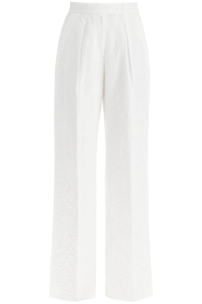 Cracked Microfaille Pants  - White