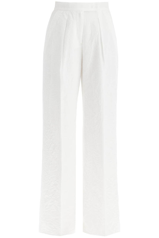 Cracked Microfaille Pants  - White