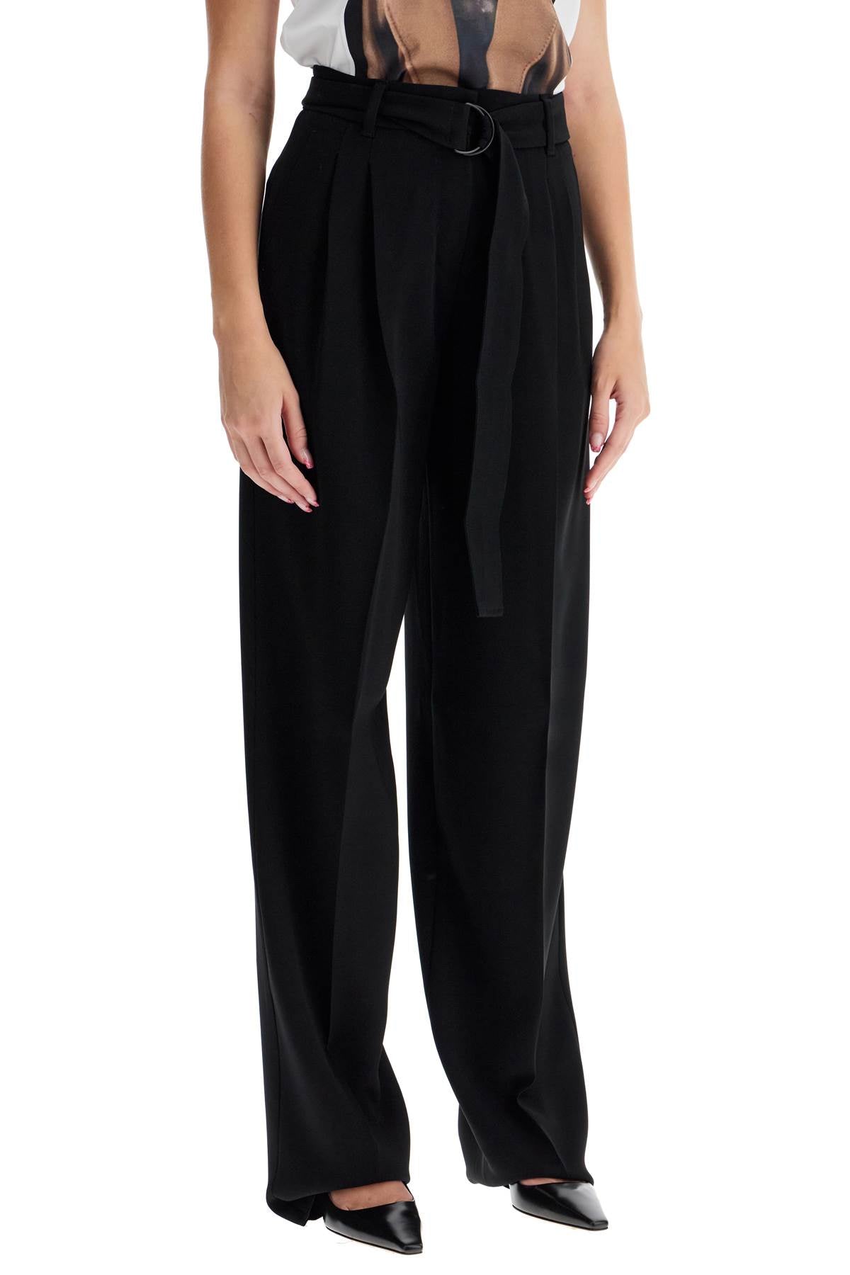 'latina' Tapered Wide Leg Pants  - Black