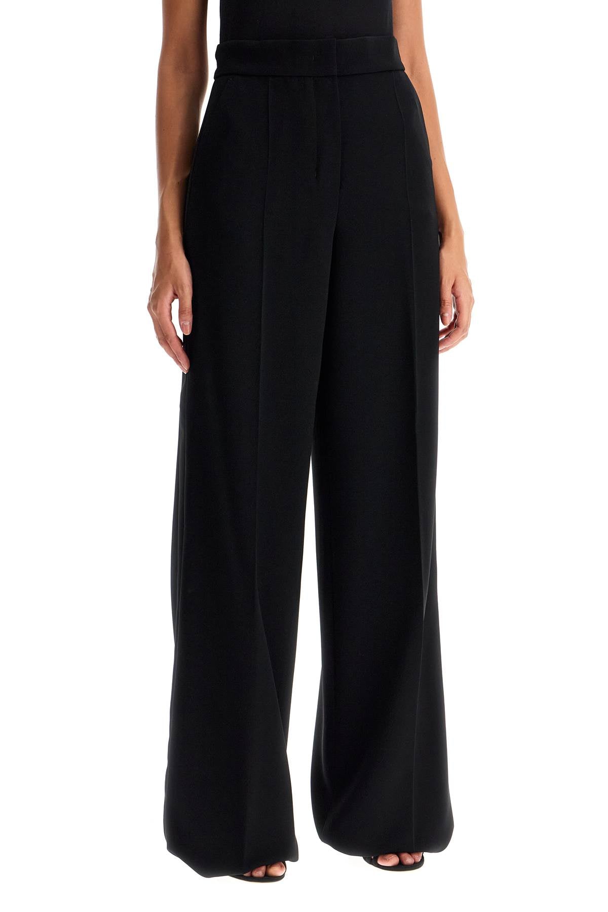 Pantaloni Dritti In Cady  - Black