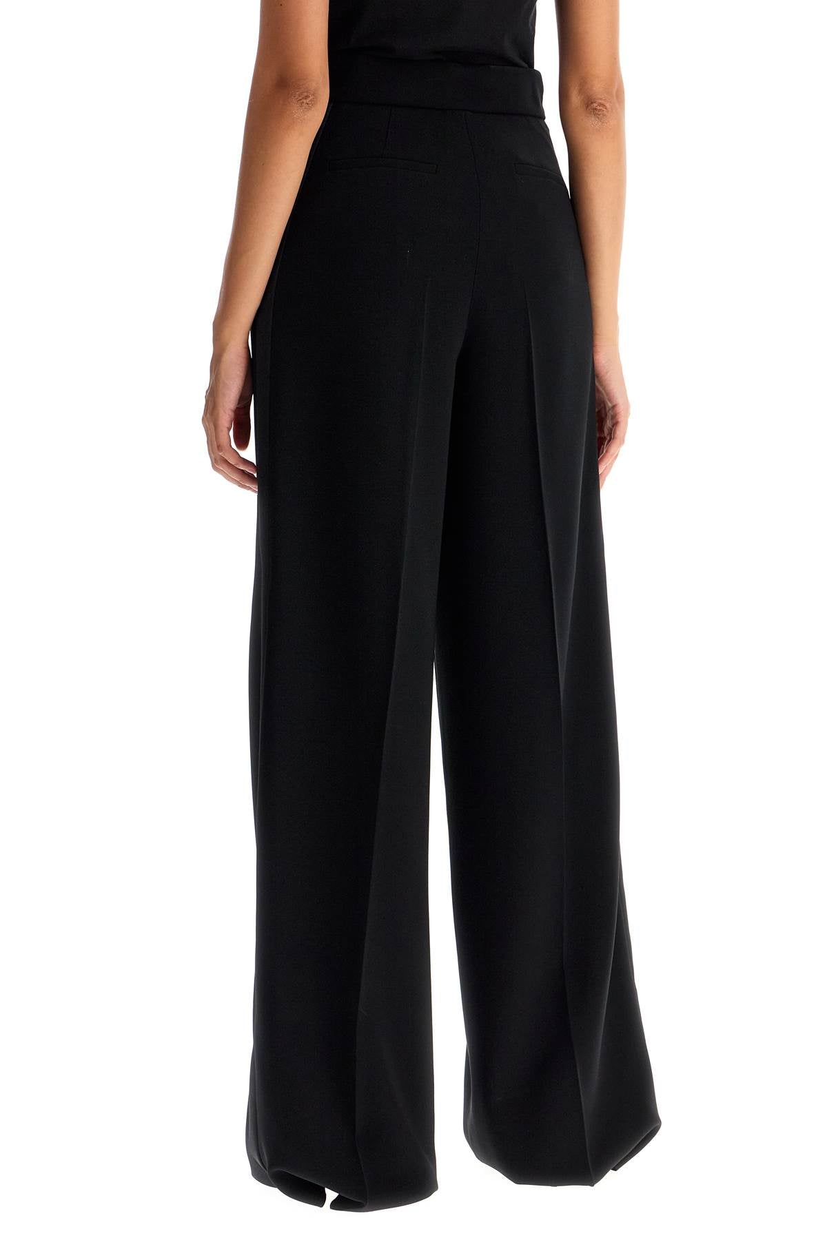 Pantaloni Dritti In Cady  - Black