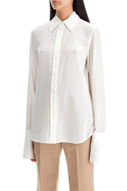 Lelia Shirt In Silk Crepe De Chine  - White