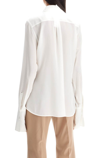 Lelia Shirt In Silk Crepe De Chine  - White