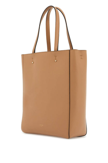 Smooth Leather Lenny N/s Tote Bag.  - Black