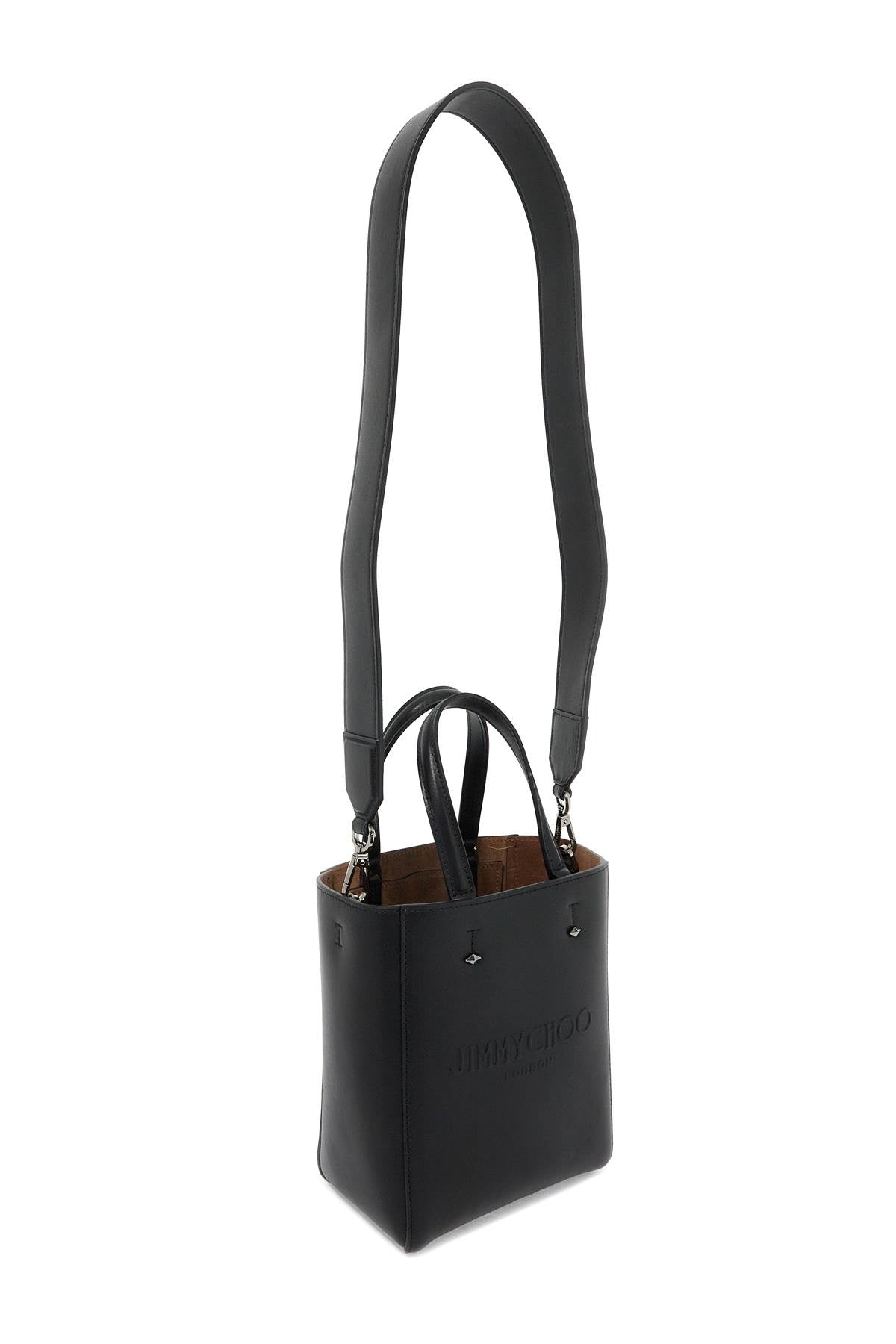 Smooth Leather Lenny N/s Tote Bag.  - Black