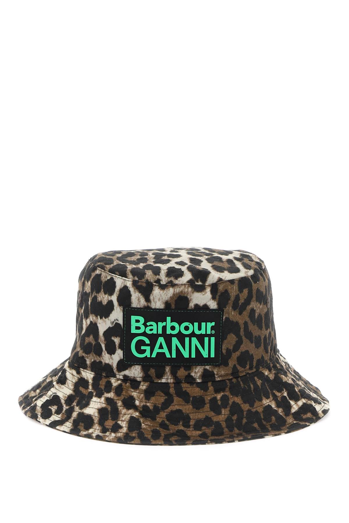 Waxed Leopard Bucket Hat  - Brown