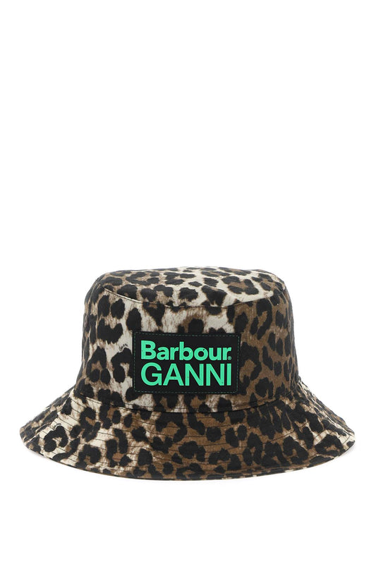 Waxed Leopard Bucket Hat  - Marrone