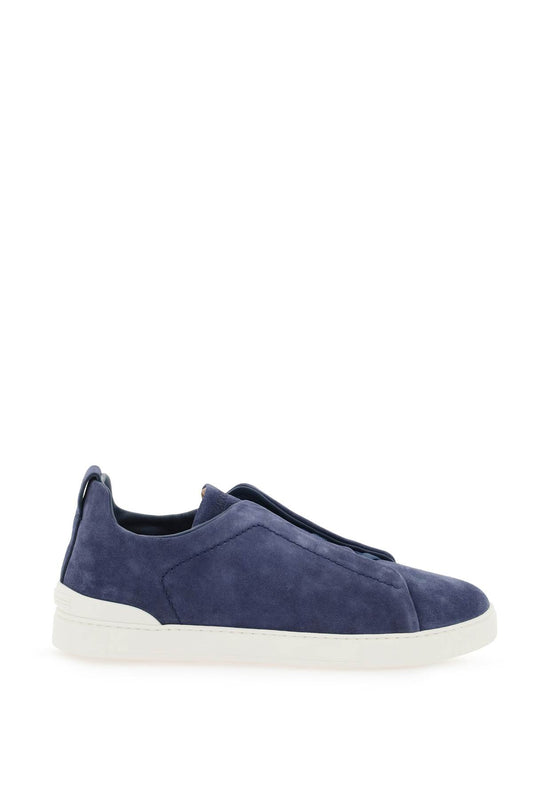 Triple Stitch Slip-on Sneakers  - Blue