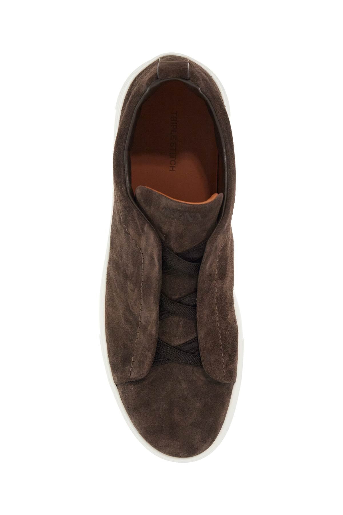 Triple Stitch Slip-on Sneakers  - Brown