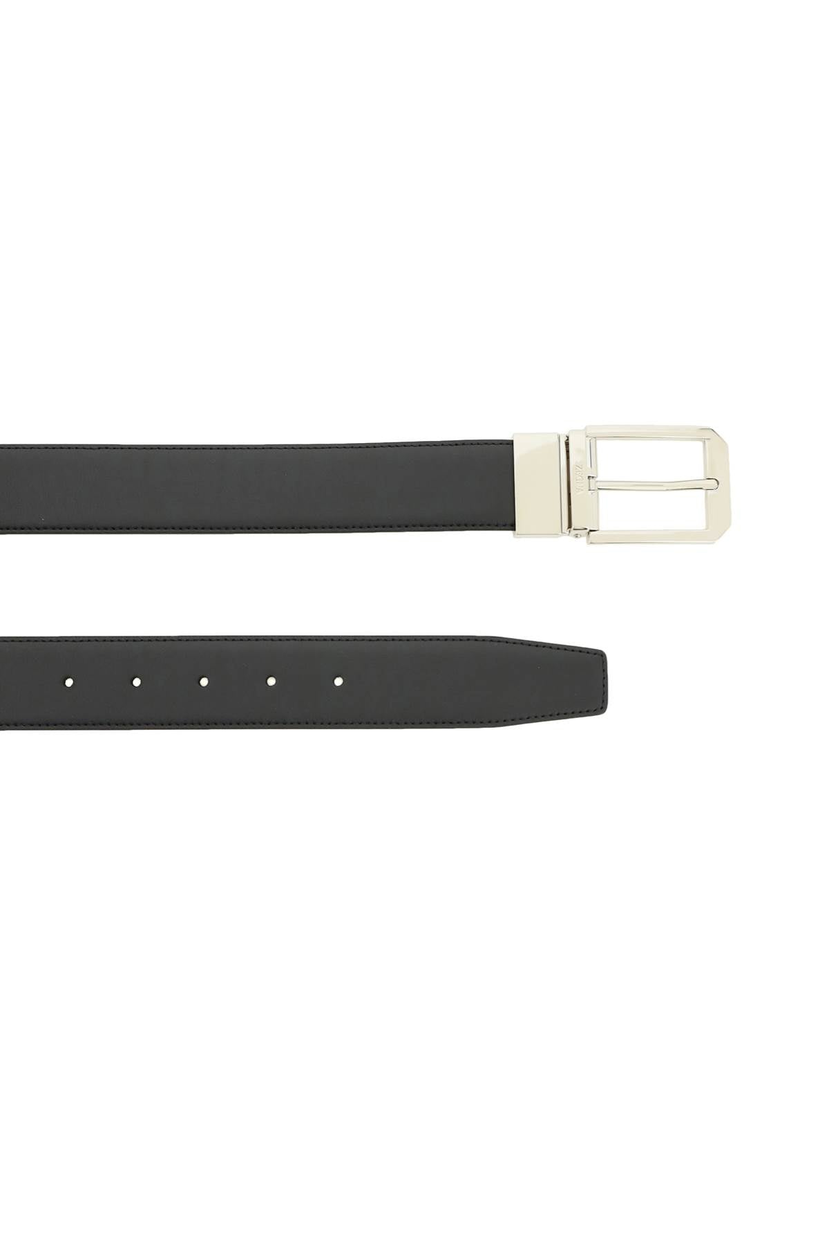 Reversible Leather Belt  - Brown