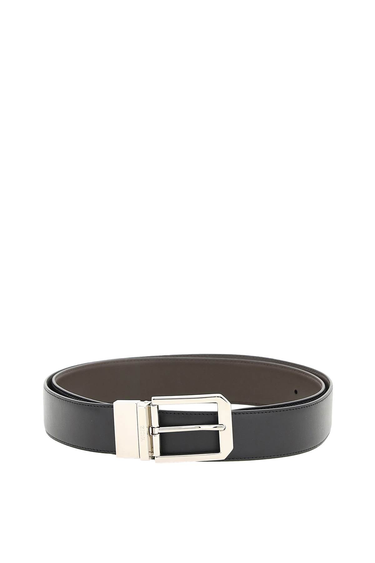 Reversible Leather Belt  - Brown