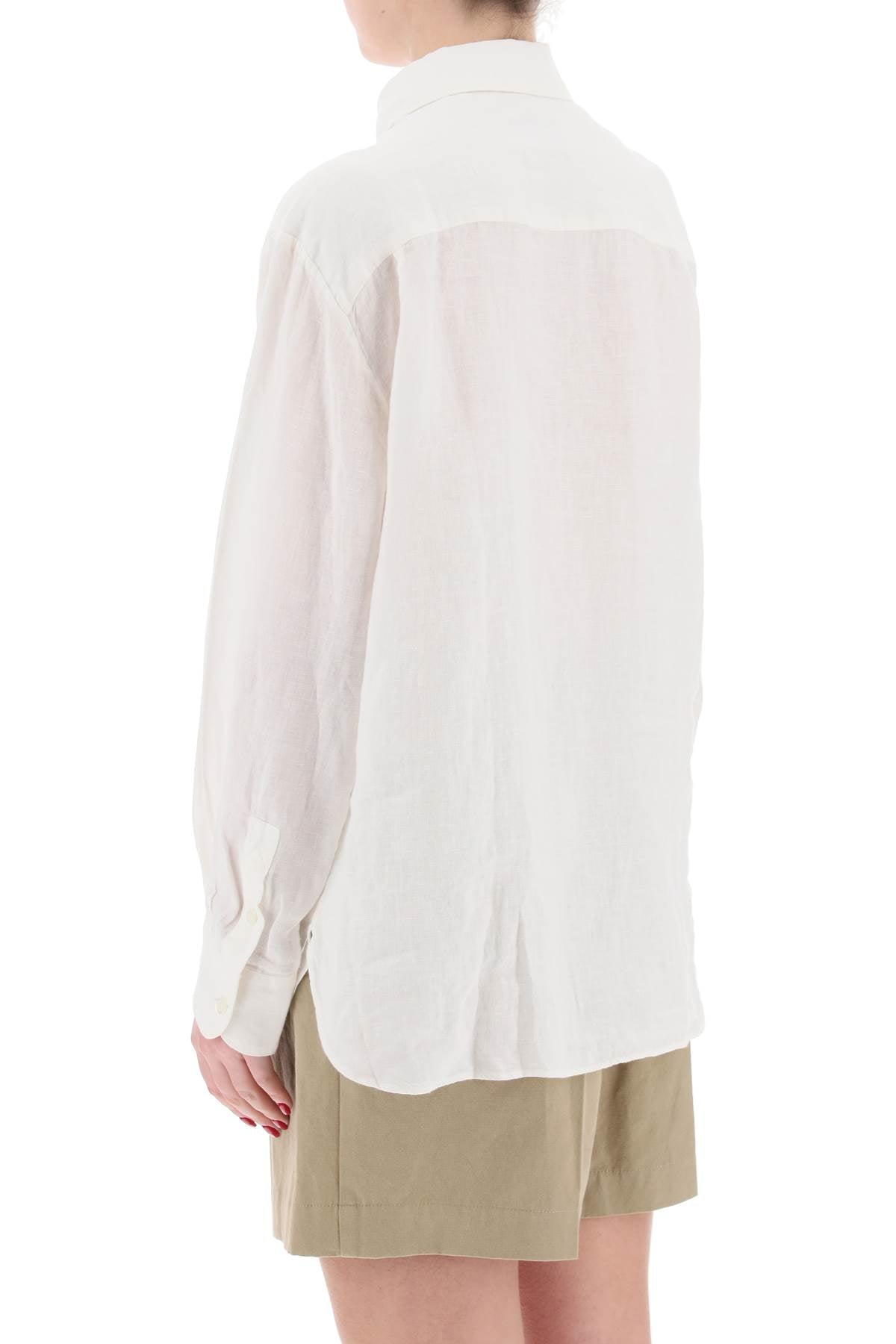 Linen Sela Shirt For  - White