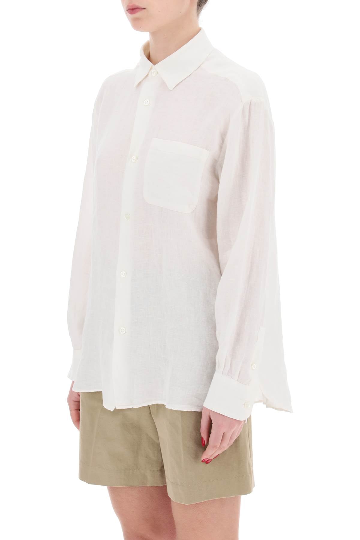 Linen Sela Shirt For  - White