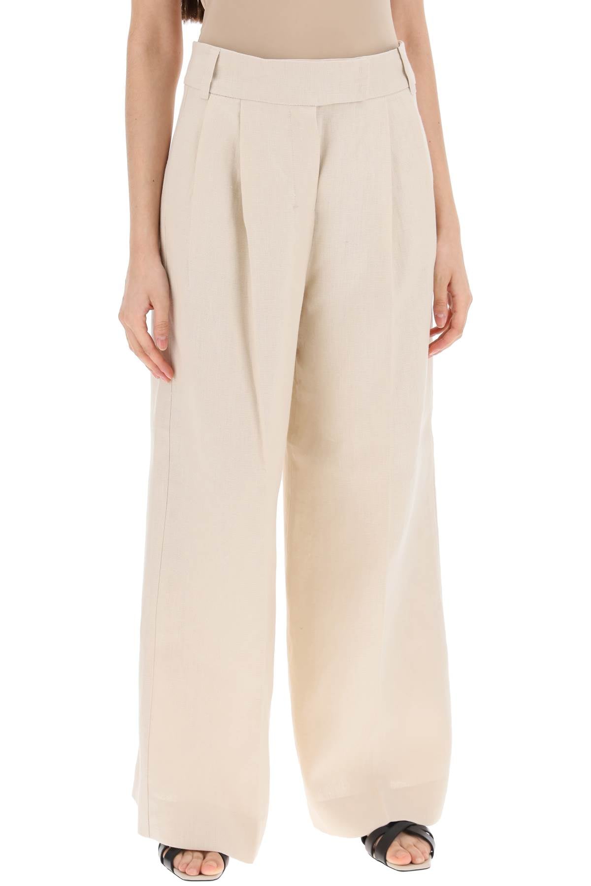 Wide-legged Lira Pants For A  - Beige