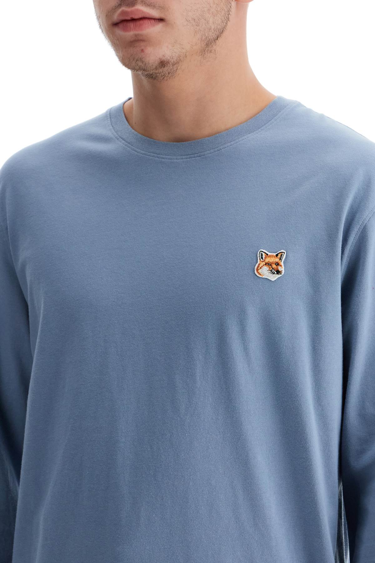 'long-sleeved Fox Head  - Light Blue