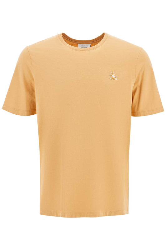 Chillax Fox Patch T-shirt  - Beige