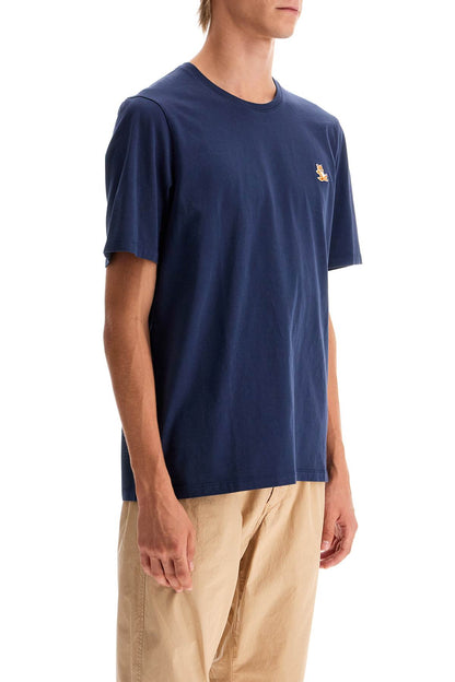 Chillax Fox Patch T-shirt  - Blue