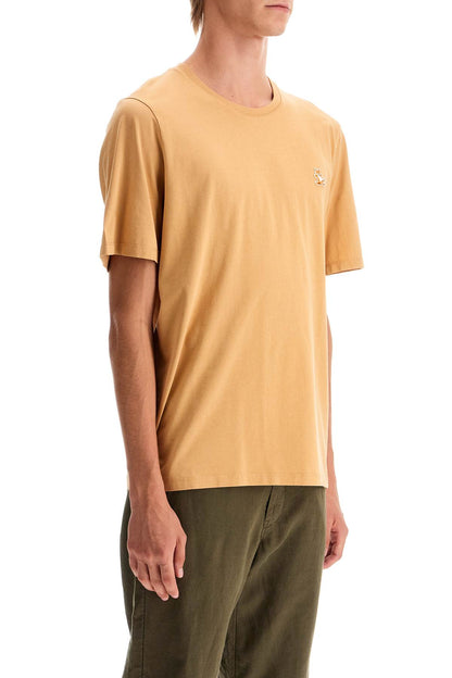 Chillax Fox Patch T-shirt  - Beige