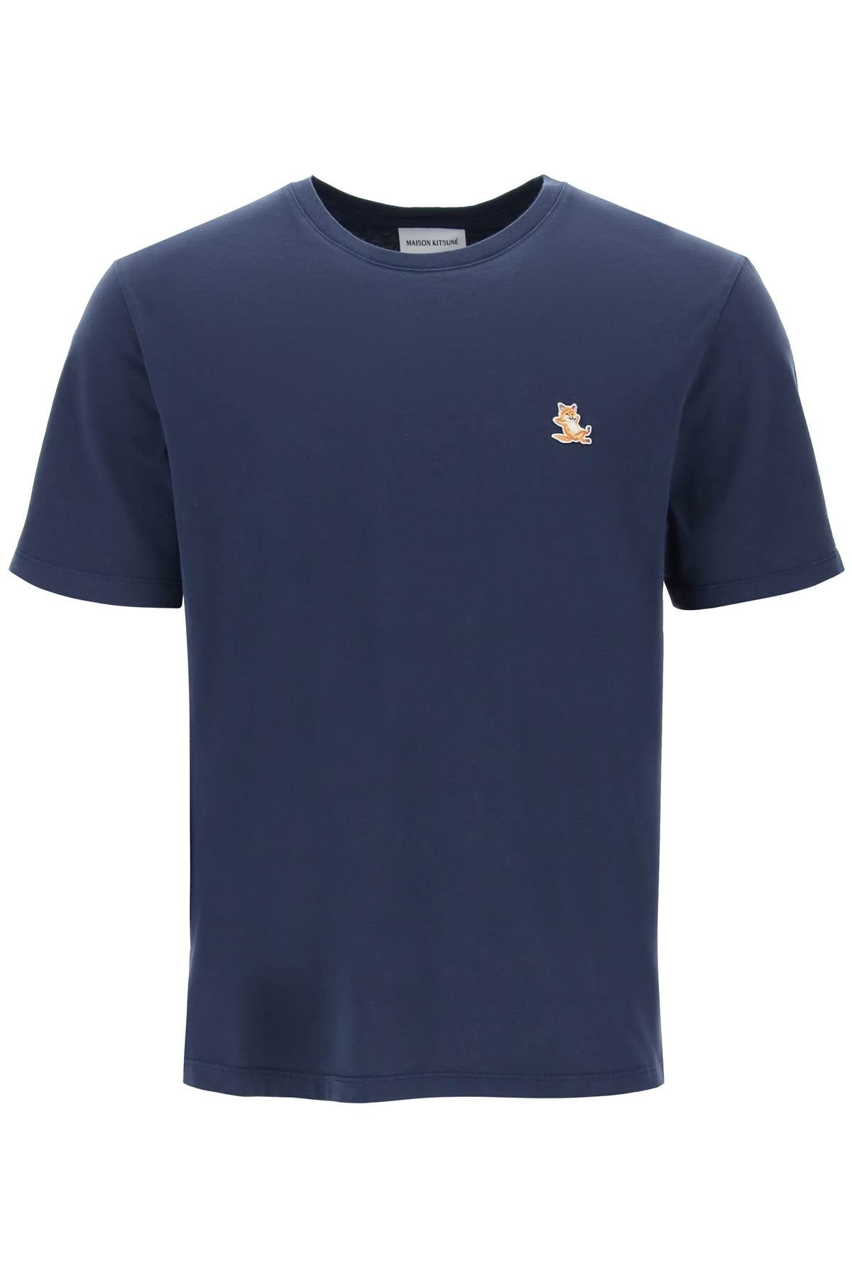 Chillax Fox Patch T-shirt  - Blue