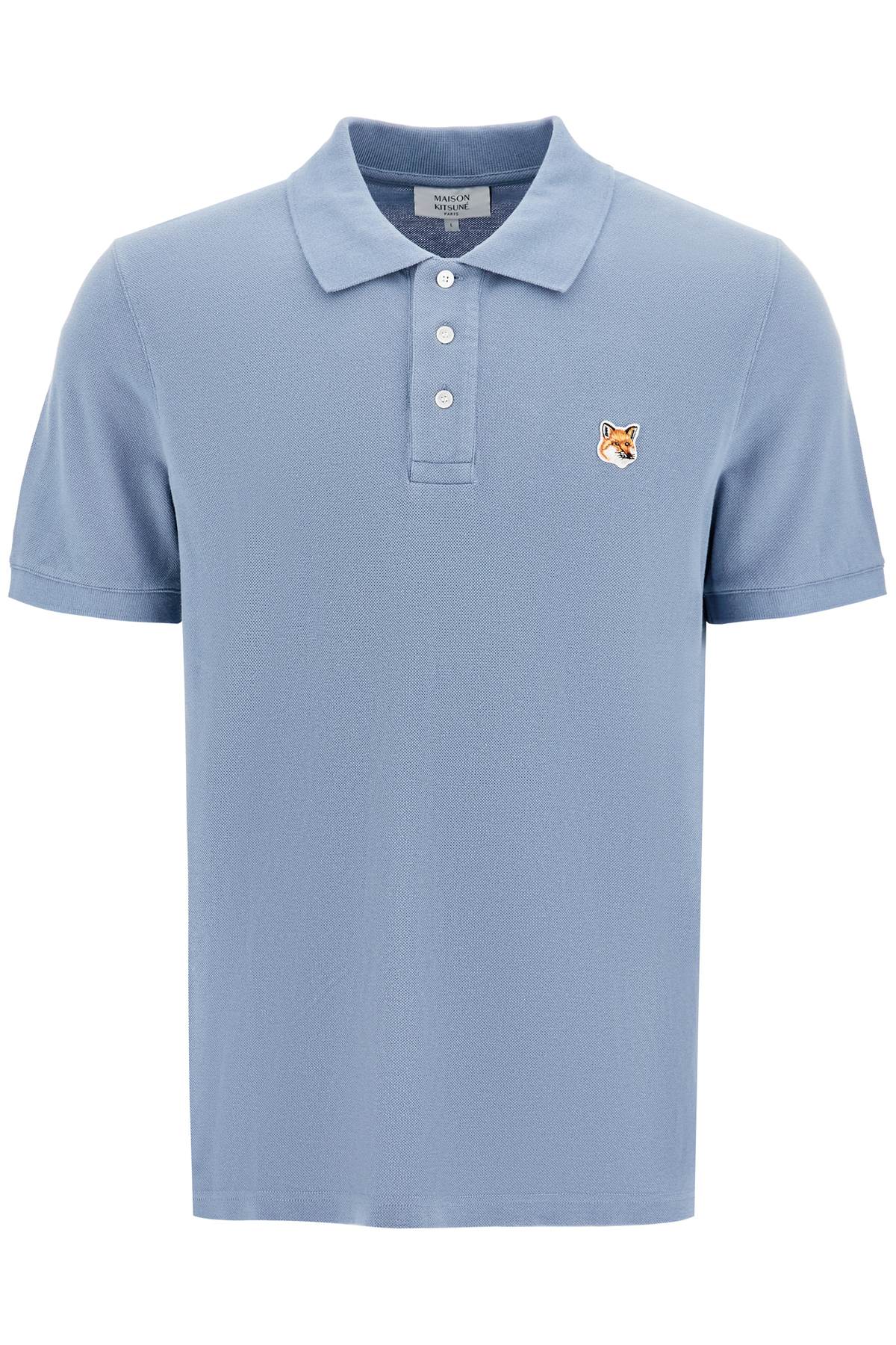 'regular Fit Fox Head Polo Shirt  - Light Blue