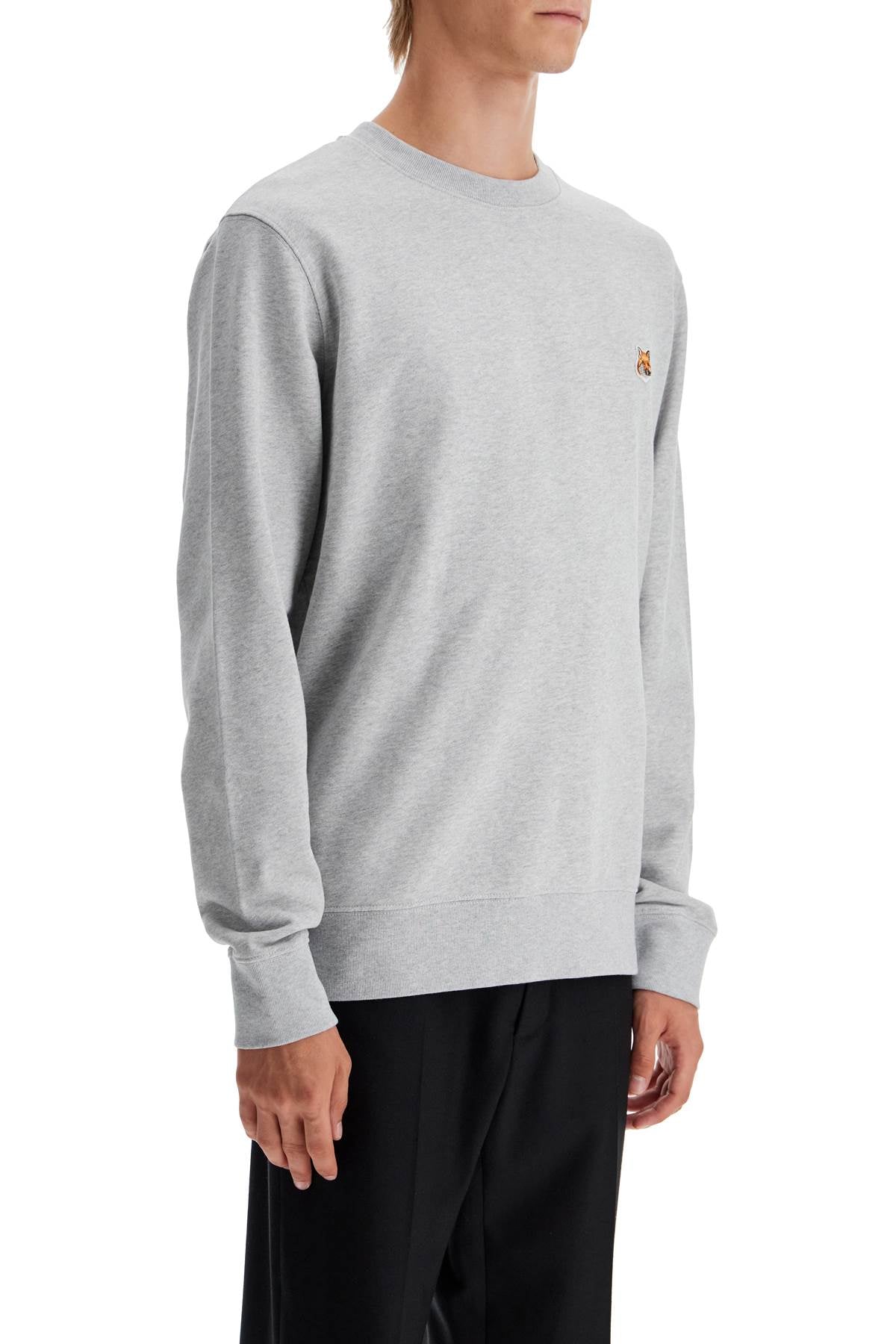 'fox Head Patch Sweatshirt With  - Grey