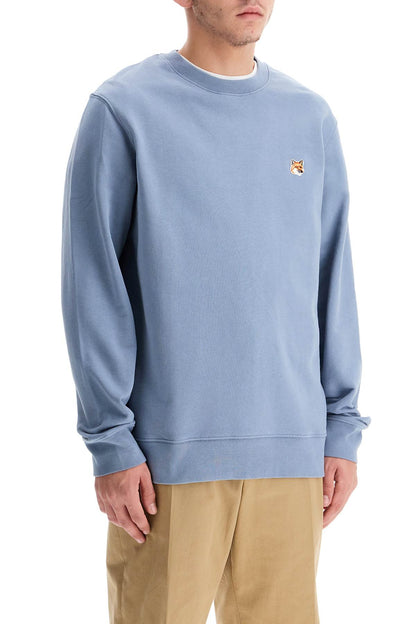 'fox Head Patch Sweatshirt With  - Light Blue