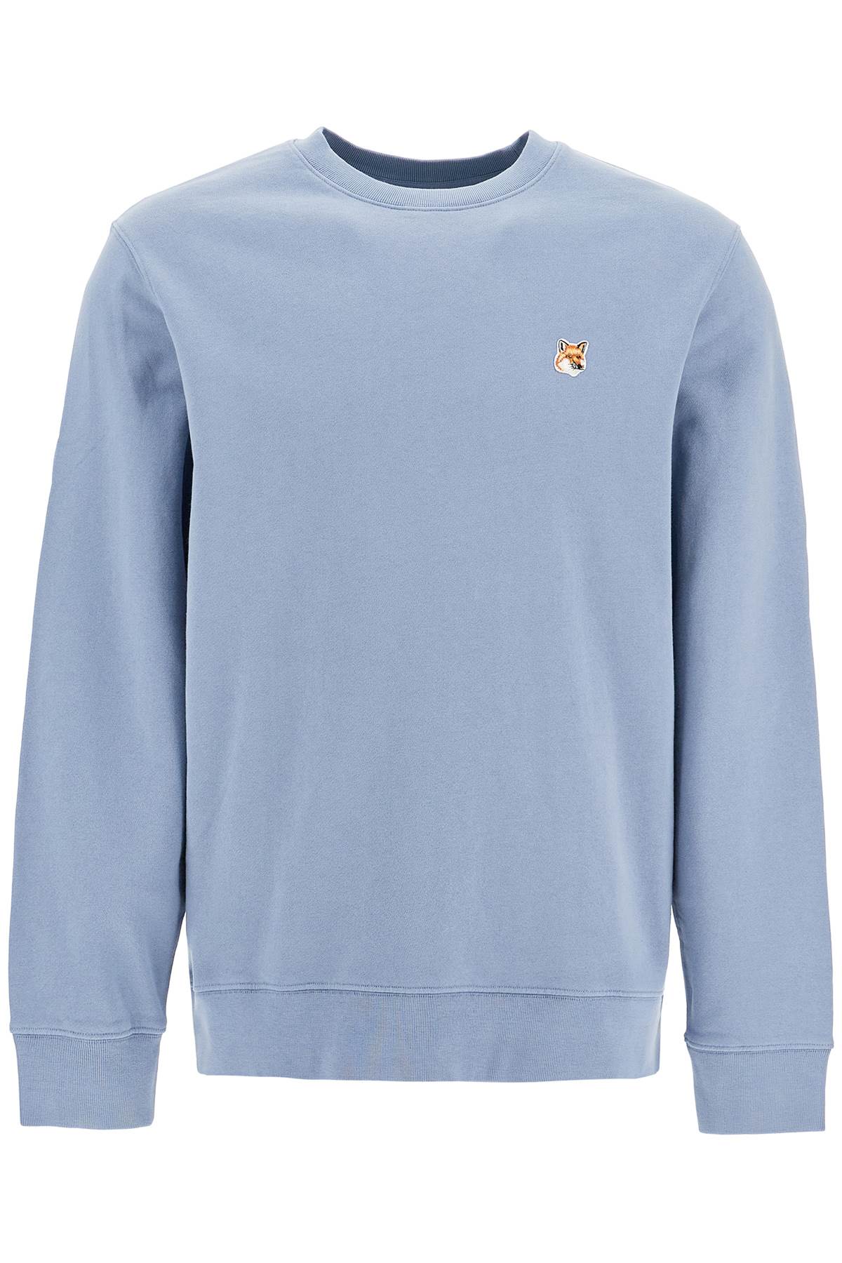 'fox Head Patch Sweatshirt With  - Light Blue