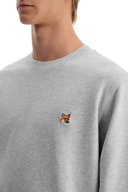 'fox Head Patch Sweatshirt With  - Grey