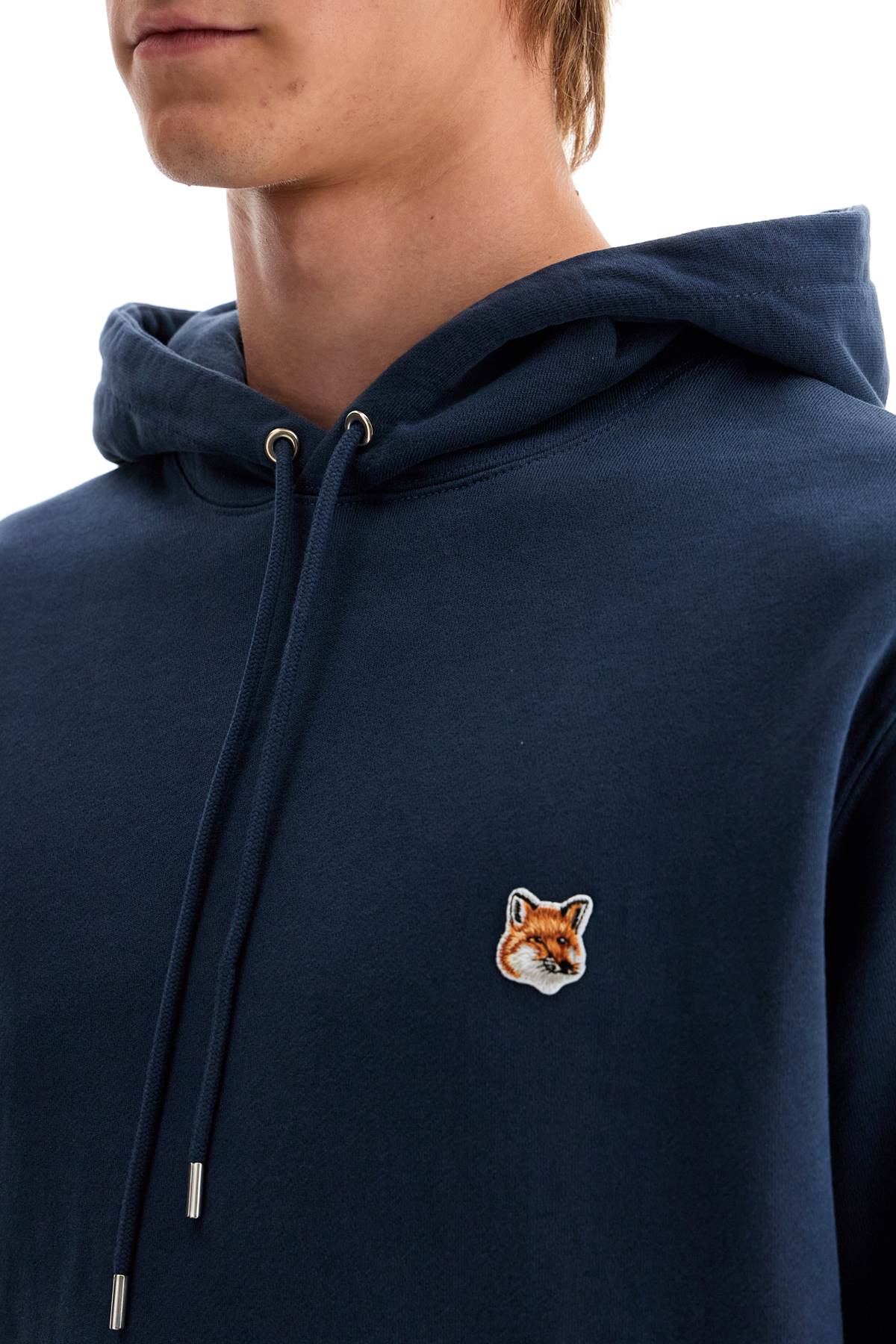 Fox Head Hooded Sweatshirt  - Blue