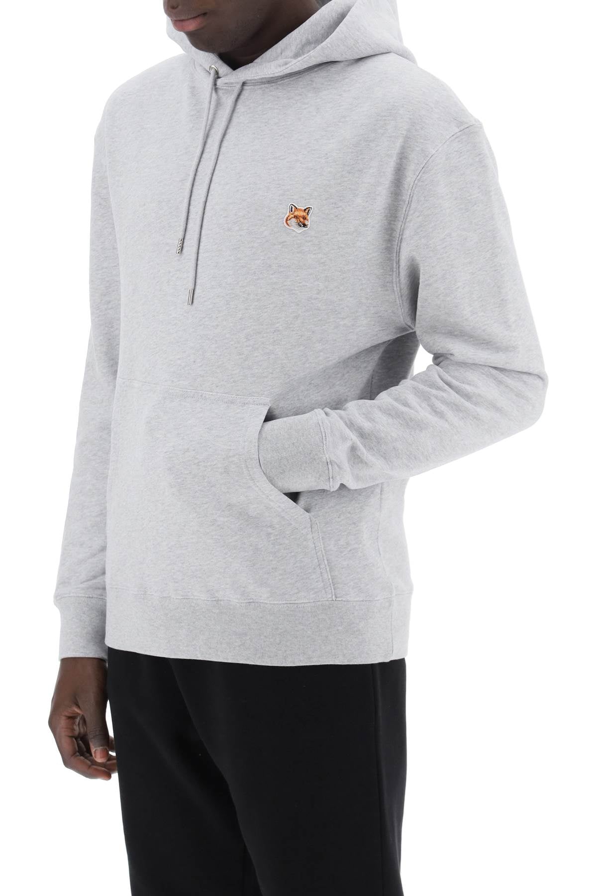 Fox Head Hooded Sweatshirt  - Grey