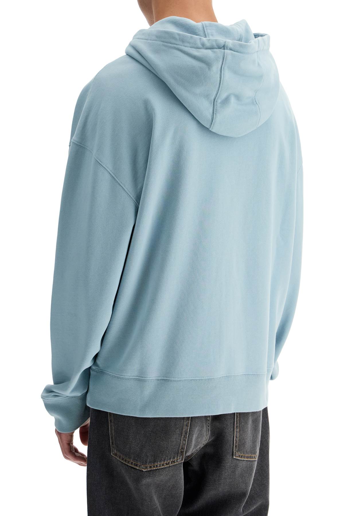 Bold Fox Head Hooded Sweatshirt  - Light Blue